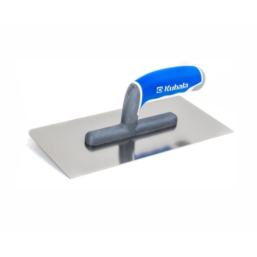 Rozsdamentes acél simító 130x270mm, lekerekített sarkokkal, puha 3K fogantyú, MASTER LINE XL, KUBALA