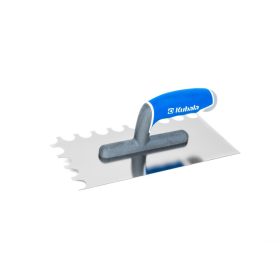   Rozsdamentes acél simító 130x270mm, 15x20 félkör fogazás, puha 3K fogantyú, MASTER LINE XL, KUBALA