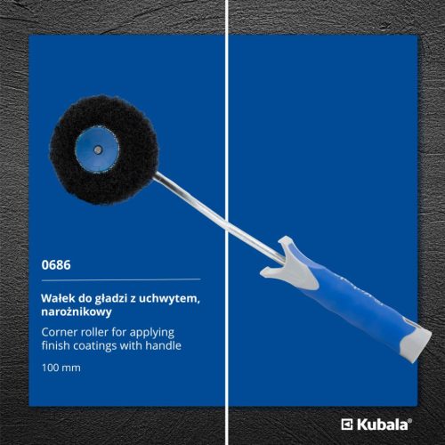 Sarok glettelő henger 2K nyéllel, 100 mm D=8mm KUBALA