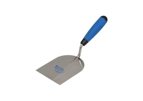 Rozsdamentes stukkókanál, 100 mm kétkomponensű puha nyél (2K nyéllel), KUBALA