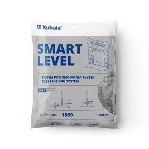 SMART LEVEL fugázó klipsz, 1,0 mm, magas, 100 db, KUBALA